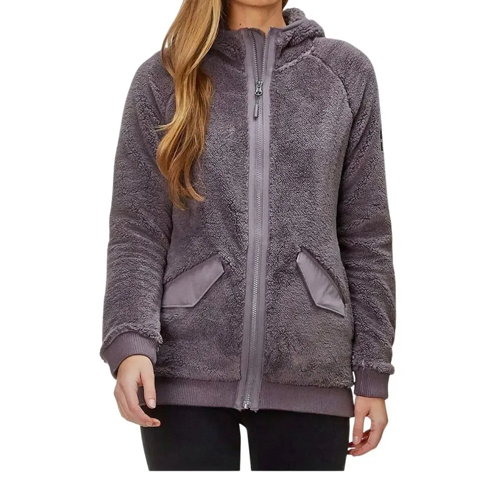 The North Face Campshire Fleece Bomber Jacket Teddy Sherpa Hoodie Coat Women's M
